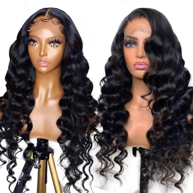 Natural Black Custom Lace Closure Wig