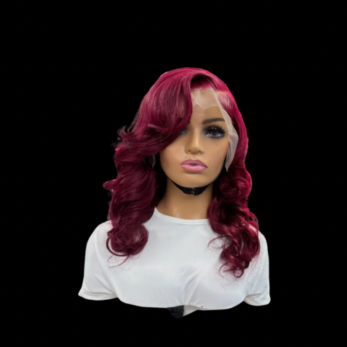 Brazilian Lace Frontal Wig 14” (Custom Color Red)