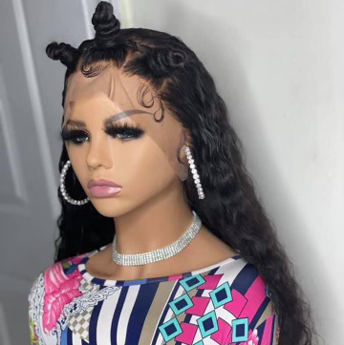 Custom Brazilian Lace Frontal Wig (Bantu Knots)