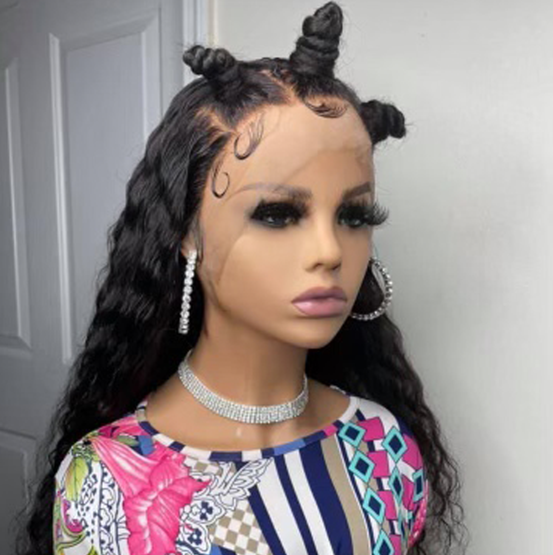 Custom Brazilian Lace Frontal Wig (Bantu Knots)