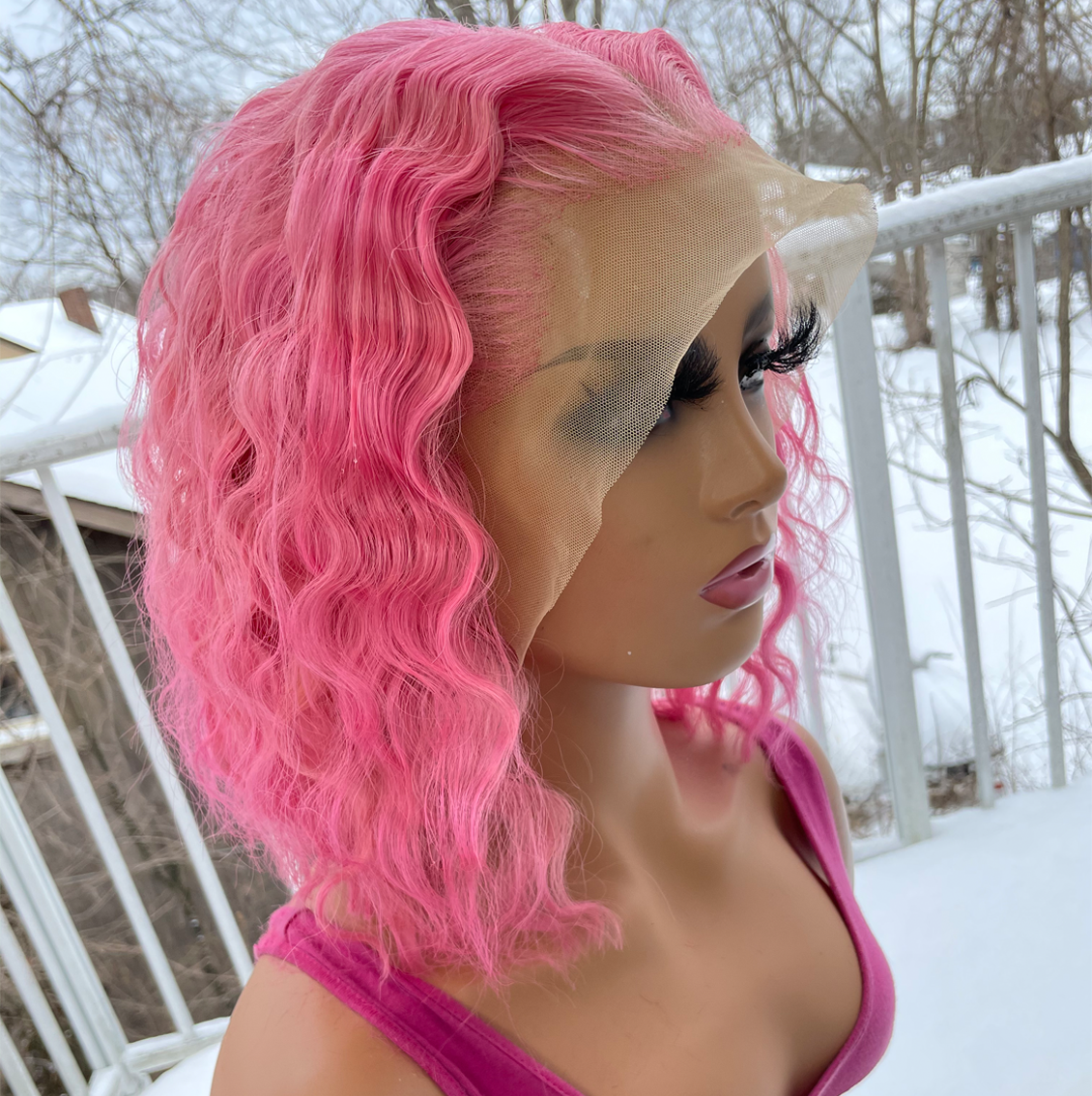 Brazilian Lace Frontal Wig (Crimped Bob)