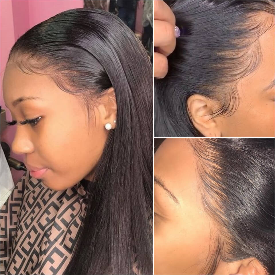 Natural Black Custom Lace Frontal Wig